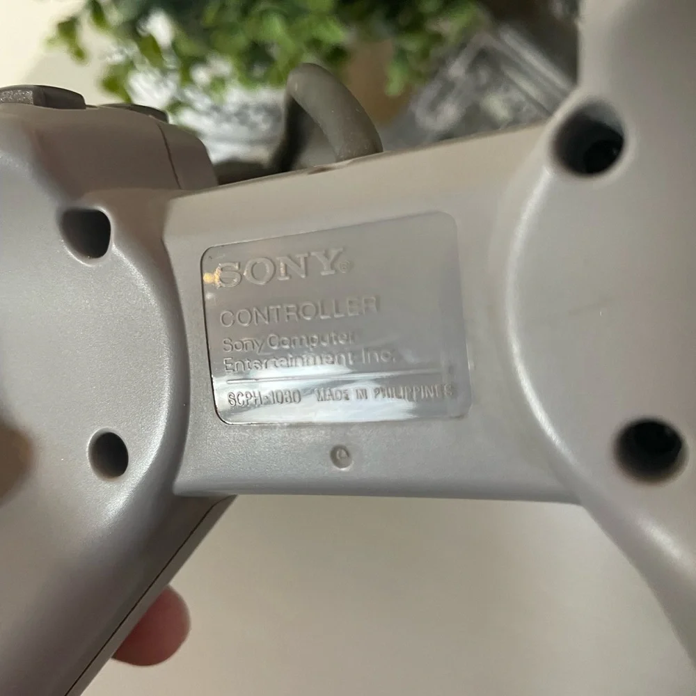 Sony PlayStation 1 Original Gray Wired Controller OEM PS1 SCPH-1080 Tested Works